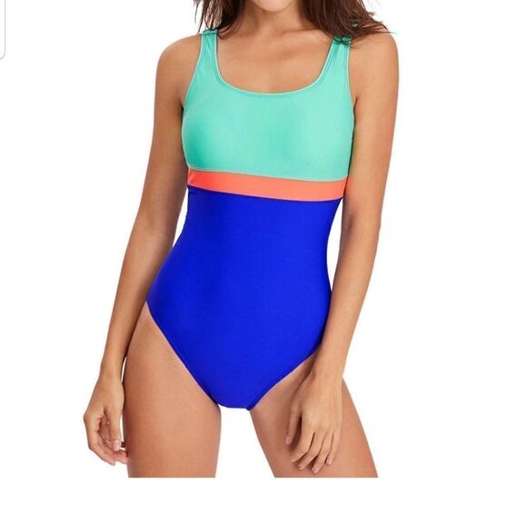 NWOT Wocleiliy Women Blue Swimsuit Sz XXL - Picture 2 of 8